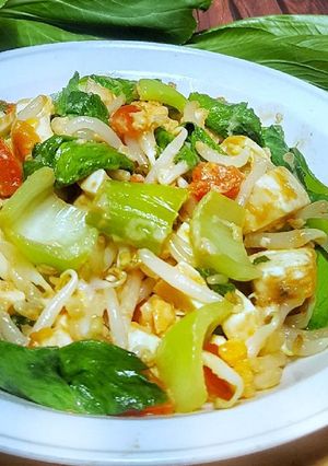 Foto resep Tumis Tauge Tomat Telur Asin +pakcoy #pr_recookmasakanberawalanT