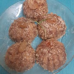 A picture of Churma Ladoos (Prasadam for Ganeshji).