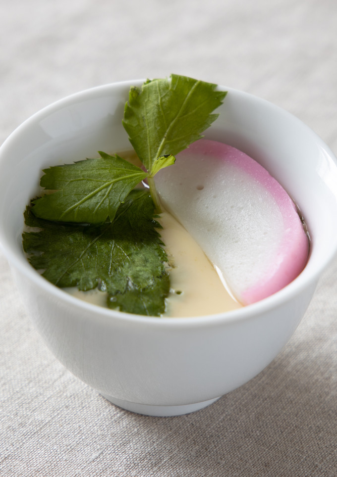 A picture of Japanese Chawanmushi (Steamed Egg Custard).