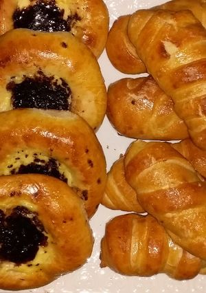 صورة لوصفة بريوش او فطائر حلوة على شكلين