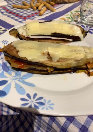 Una foto de Lasaña de berenjena rápida