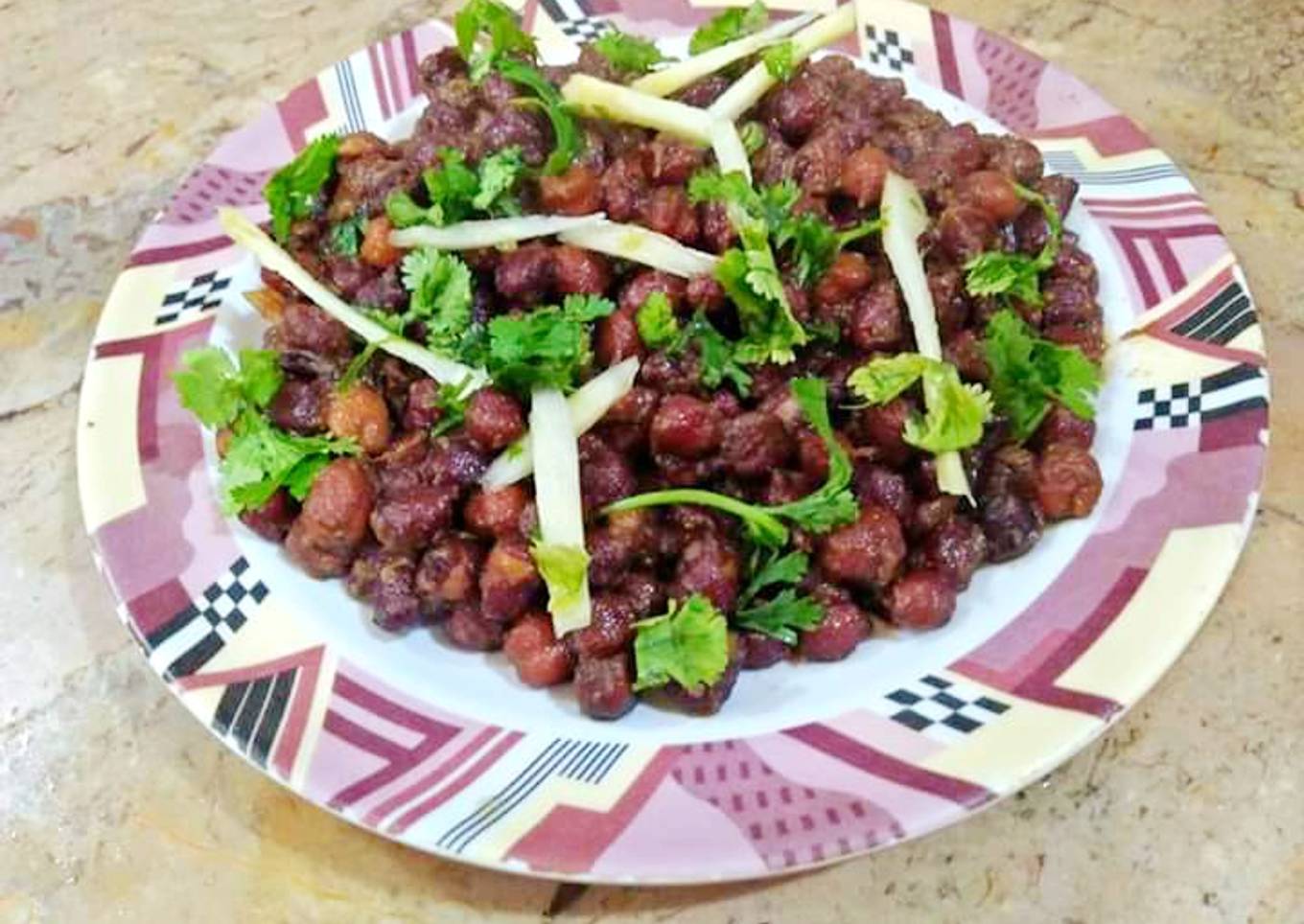 Kale chana chat