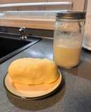 Homemade butter and buttermilk