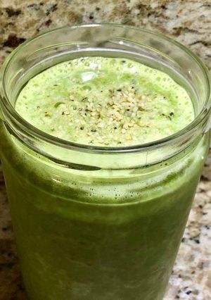 Una foto de Licuado de proteína casero tropical