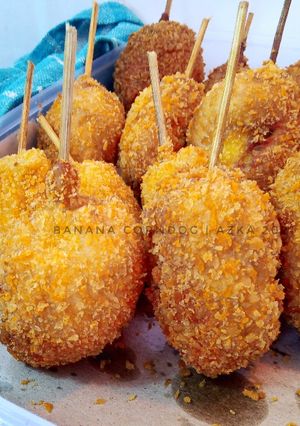Foto resep Banana corn dog / pisang corn dog