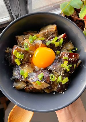 A picture of Miso Eggplant Bowl.