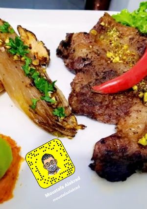 صورة لوصفة قطعة لحم مشوي 🤩😍