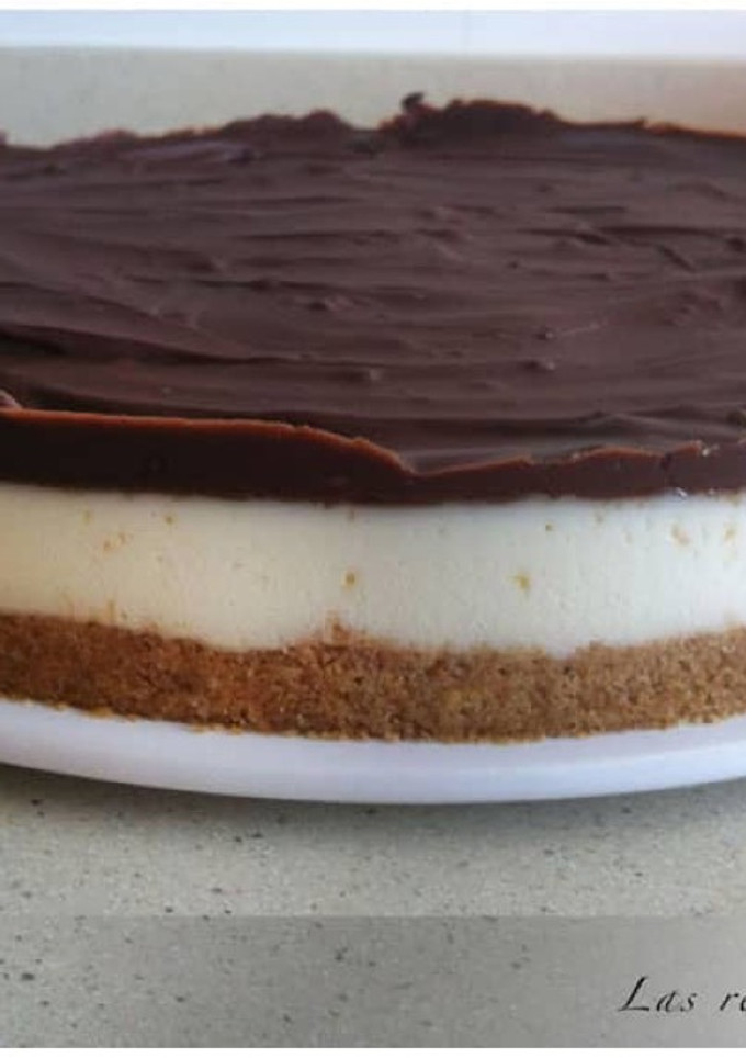 Una foto de Tarta de queso y chocolate