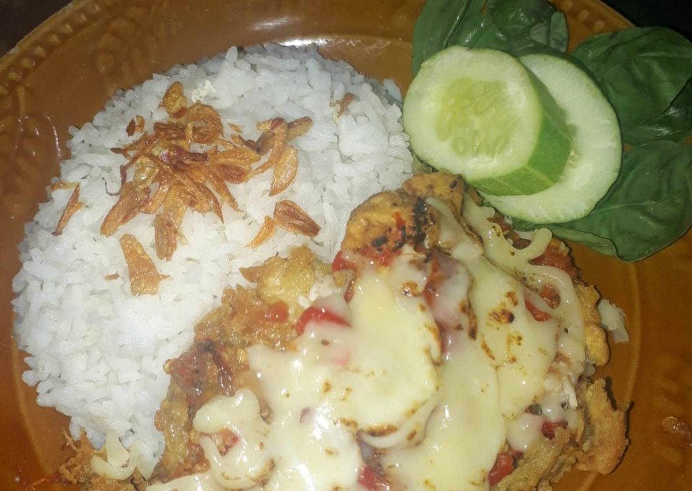 Ayam geprek mozarella