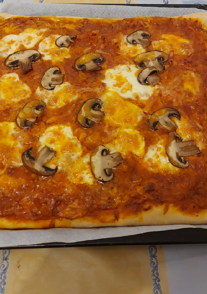 Una foto de Pizza barbacoa
