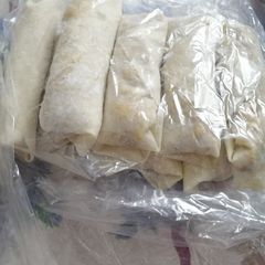 A picture of Chicken spring Rolls.