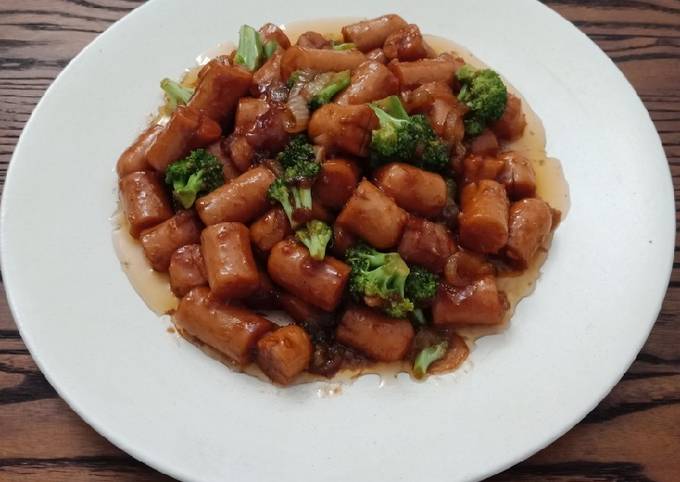 Sosis brokoli saus teriyaki