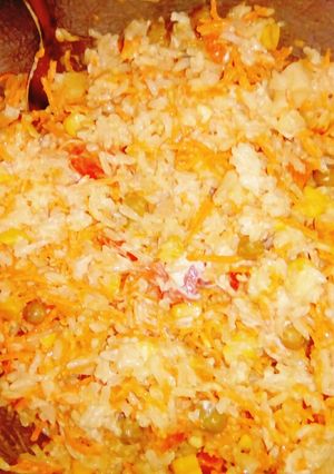 Una foto de Arroz multicolor.. 😊👏👏