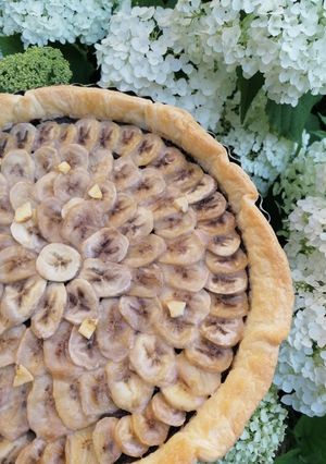 Une photo de Tarte chocolat-banane