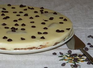 Foto principal de Tarta de chocolate blanco y queso (sin horno) (con y sin thermomix)