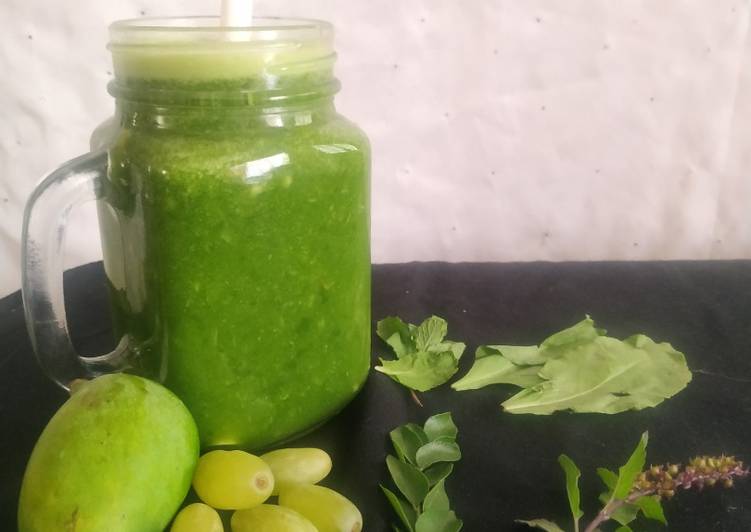 Recipe of Any-night-of-the-week Raw mango grapes cooler