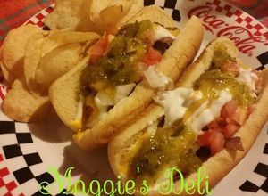 Una foto de Hot dog's con tocino