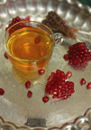 عکسی از دستور چای انار پاییزی🍂