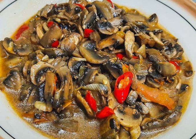 Mudah Banget Masakan Resep Tumis jamur kancing simpel