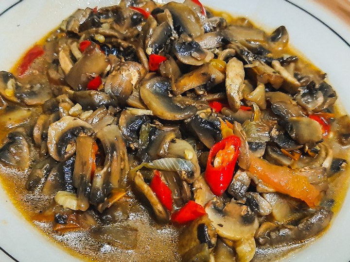 Cara Gampang Menyiapkan Tumis jamur kancing simpel Enak Terbaru
