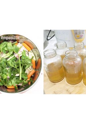 Foto resep MPASI Zoe (6M+) : Kaldu ayam / Chicken broth / Chicken stock