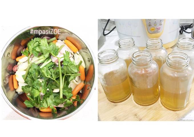 MPASI Zoe (6M+) : Kaldu ayam / Chicken broth / Chicken stock