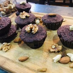 Chocolate Walnut Muffins A picture of Chocolate Walnut Muffins.