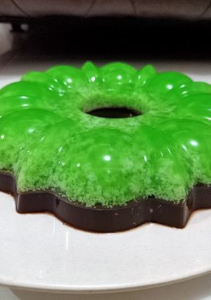 Foto resep Pudding Lumut Pandan Cokelat