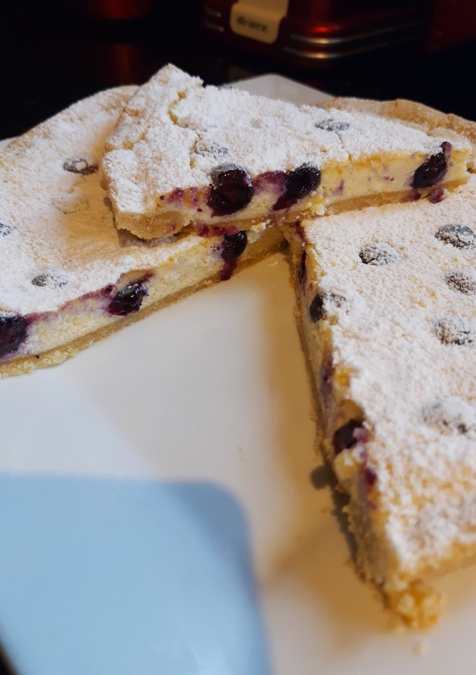 Una foto de Tarta de ricota con arándanos 👌👌