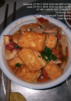 Hình của món ĐẬU SỐT CÀ CHUA, THỊT LỢN.