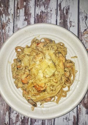 Foto resep One pot creamy seafood pasta