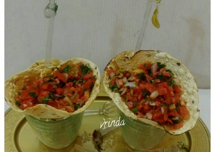 Recipe of Award-winning Masala Papad Cone