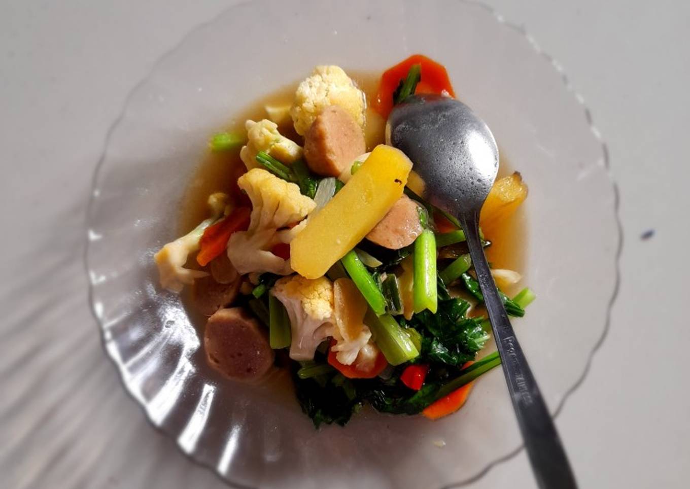 Capcay sayur bakso simpel enak