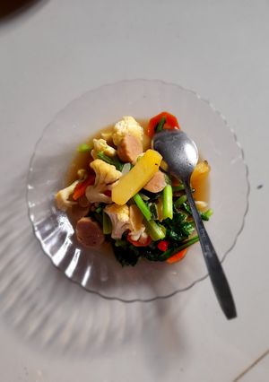 Foto resep Capcay sayur bakso simpel enak