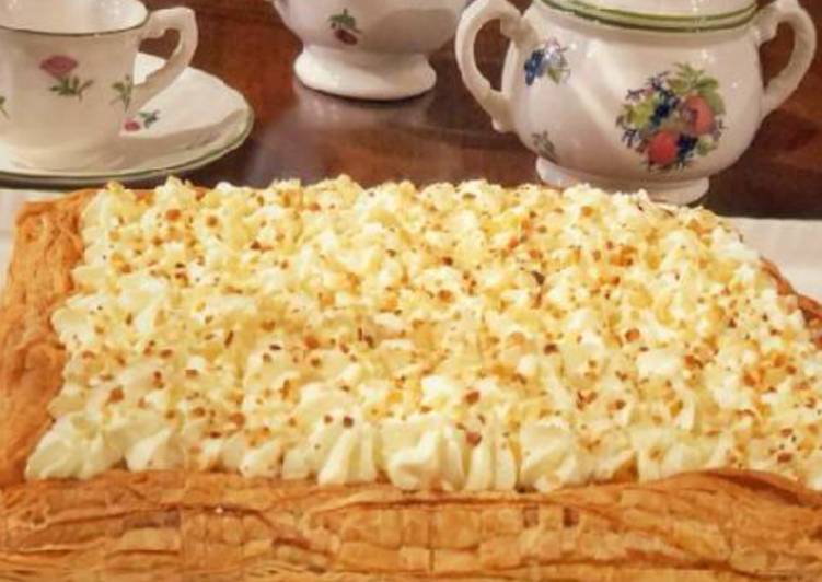 Steps to Prepare Homemade Tarta de hojaldre y melocotón