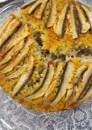 عکسی از دستور ته چین ماهی کیلکا