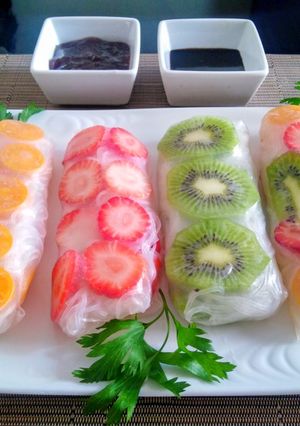 Una foto de Rollitos Vietnamitas de frutas👍🇵🇪