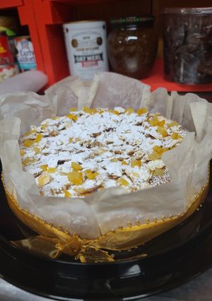 A picture of Torta caprese al'arancia.