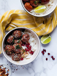A picture of Mongolian Beef Meatballs.