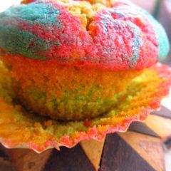 A picture of My Christmas Special -Tie n Dye Cupcakes - Step by Step Recipe!.