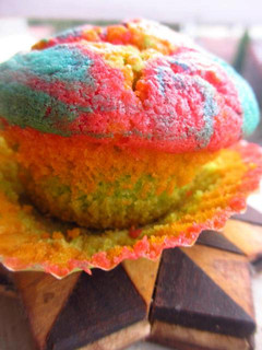 A picture of My Christmas Special -Tie n Dye Cupcakes - Step by Step Recipe!.