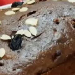 Eggless plum cake A picture of Eggless plum cake.