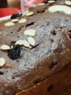 A picture of Eggless plum cake.