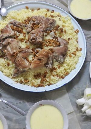 صورة لوصفة منسف بالدجاج