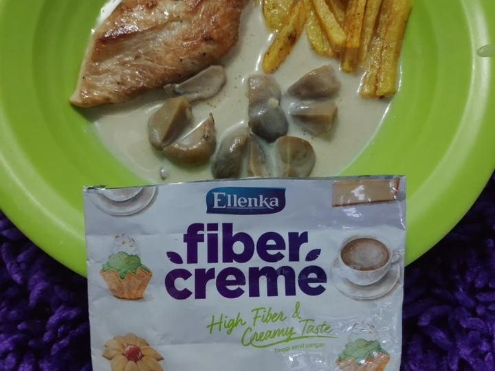 Cara Gampang Membikin Resep Chicken Steak with Easy Creamy Mushroom Sauce yang Uenak Anti Ribet, Mantap Sekali