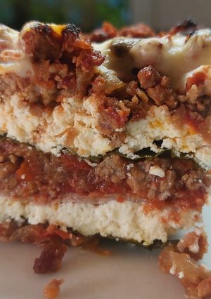 Una foto de Lasagna con acelga