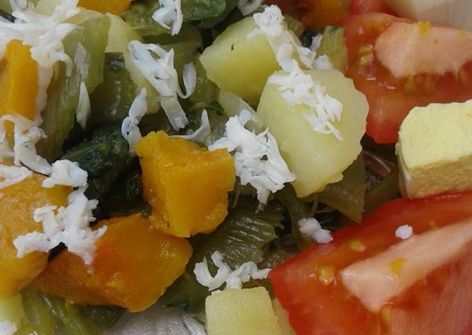 Ensalada de verduras cocidas Receta de graciela martinez @gramar09 en  Instagram ☺?- Cookpad