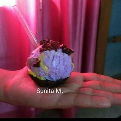 A picture of Blackcurrent Icecream.