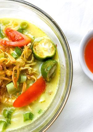Foto resep Soto ayam kuah santan kuning