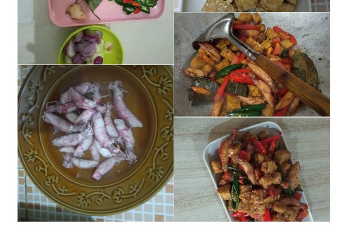 Oseng cumi asin tempe